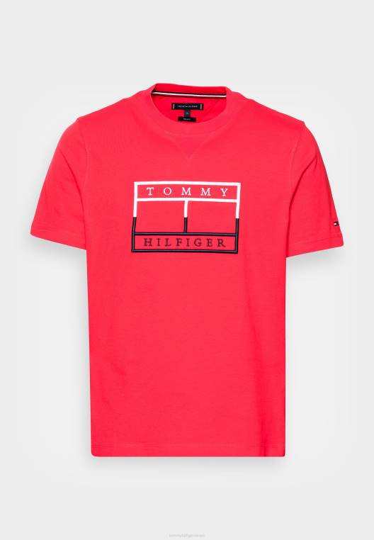 חולצת טריקו עם דגל ליניארי בהדפס טי NX205859 כוננות Tommy Hilfiger