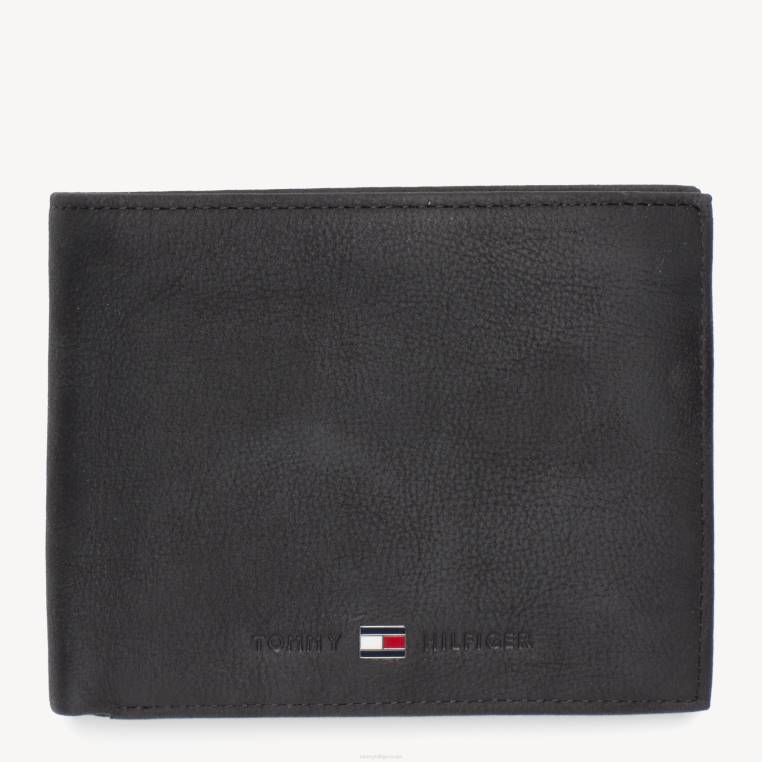 ארנק כרטיס אשראי עור ג'ונסון NX20585 שָׁחוֹר Tommy Hilfiger