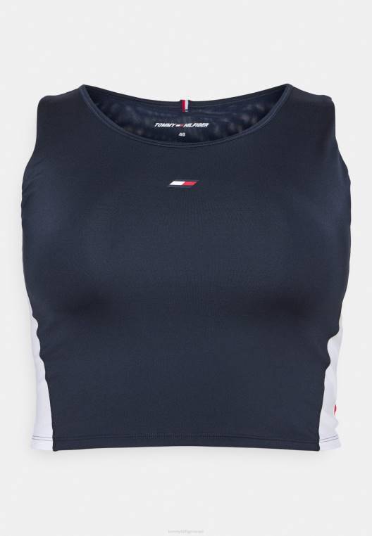 גופיית קרופ NX205861 שמיים מדבריים/אדום ראשוני Tommy Hilfiger