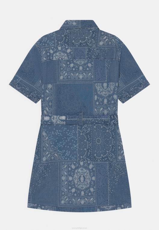 שמלת בנדנה שמלת ג'רסי NX205867 אינדיגו כהה ג'ינס Tommy Hilfiger