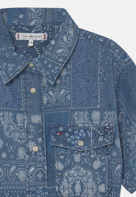 שמלת בנדנה שמלת ג'רסי NX205867 אינדיגו כהה ג'ינס Tommy Hilfiger