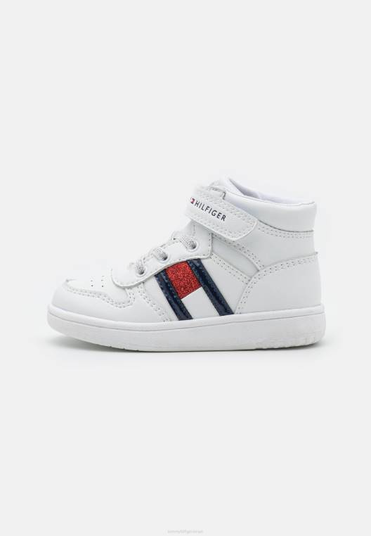 נעלי אימונים גבוהות NX205869 לבן Tommy Hilfiger