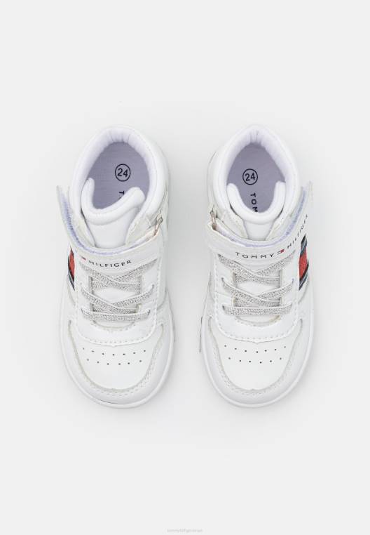 נעלי אימונים גבוהות NX205869 לבן Tommy Hilfiger