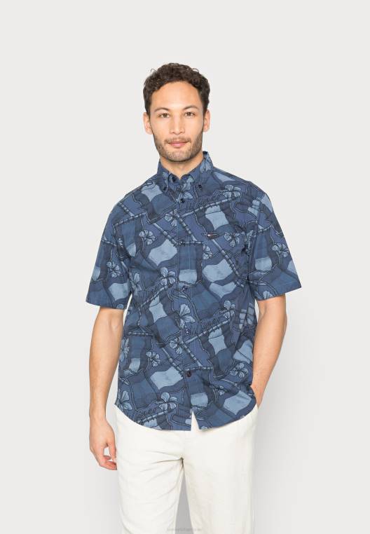 חולצת דגל גלי קז'ואל NX205878 שמיים מדבריים/רב Tommy Hilfiger