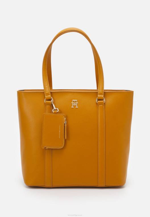 תיק תיק רך של החיים NX205879 סמל בצבע זהב Tommy Hilfiger