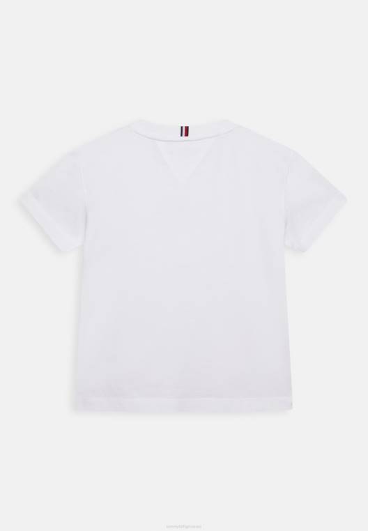 חולצת טי בהדפס לוגו דגל NX205880 לבן Tommy Hilfiger