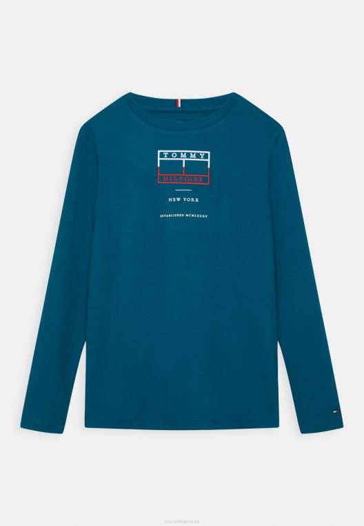 חולצה רקומה עם שרוולים ארוכים NX205886 בֶּנזִין Tommy Hilfiger