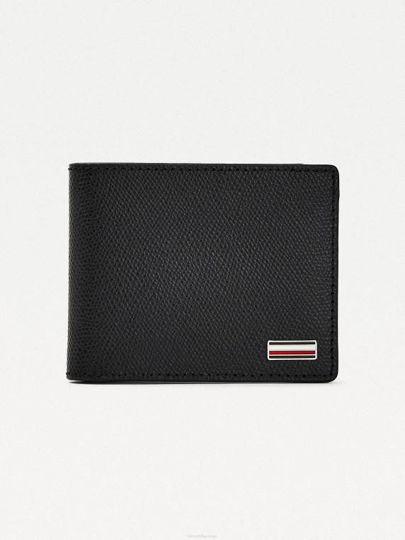 ארנק כרטיסי עור קטן לעסק NX20588 שָׁחוֹר Tommy Hilfiger