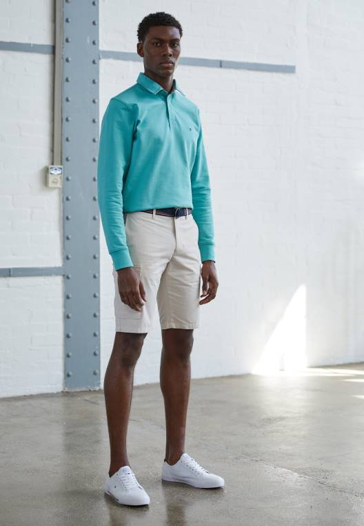 מכנסי חגורת חגורת ג'ון קרגו NX205890 נוצה לבן Tommy Hilfiger