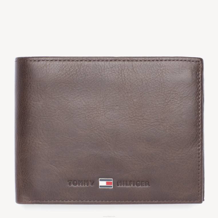 ארנק כרטיס אשראי עור ג'ונסון NX20590 חום Tommy Hilfiger