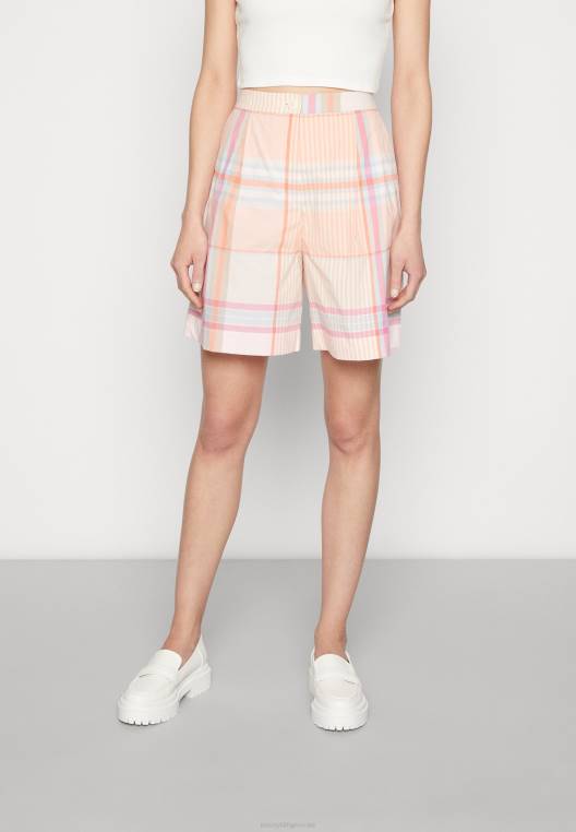 מכנסיים קצרים קצרים עם קפלים מדרס NX205913 אפרסק שקיעה Tommy Hilfiger