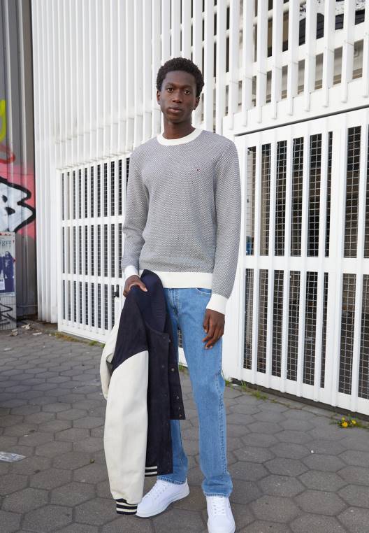 מגשר בעל מרקם צווארון דו גוונים NX205915 שֶׁנהָב Tommy Hilfiger