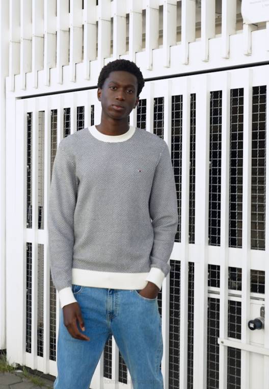 מגשר בעל מרקם צווארון דו גוונים NX205915 שֶׁנהָב Tommy Hilfiger