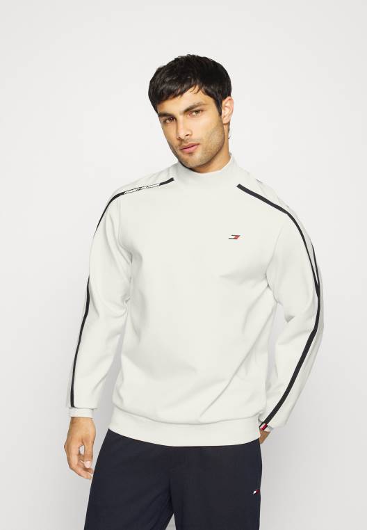 סווטשירט צללית צווארון מדומה לקצץ NX205919 שֶׁנהָב Tommy Hilfiger