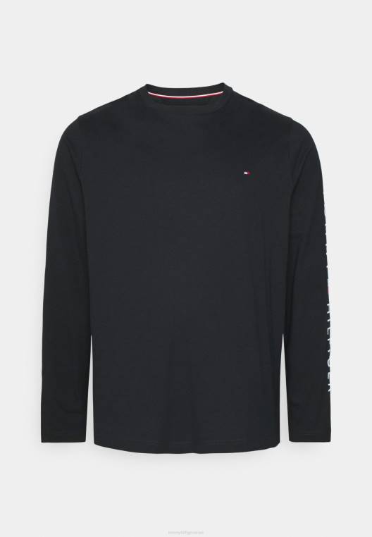 חולצה עם שרוולים ארוכים עם לוגו NX205921 שמיים מדבריים Tommy Hilfiger