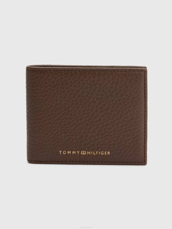 ארנק כרטיס אשראי קטן מעור פרימיום NX20593 חום Tommy Hilfiger