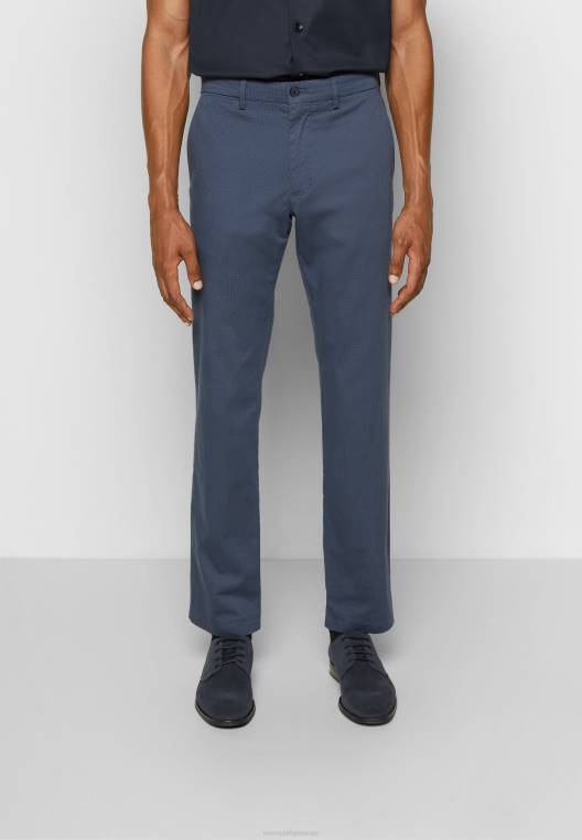 מכנסי מבנה מודפסים דנטון NX205941 אינדיגו דהוי Tommy Hilfiger