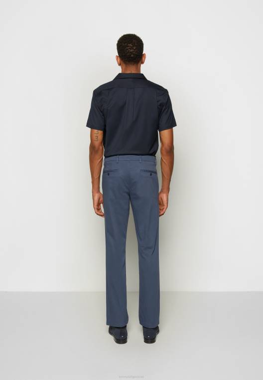 מכנסי מבנה מודפסים דנטון NX205941 אינדיגו דהוי Tommy Hilfiger