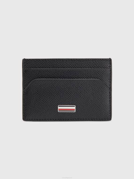 מחזיק כרטיס עור קטן לעסק NX20595 שָׁחוֹר Tommy Hilfiger