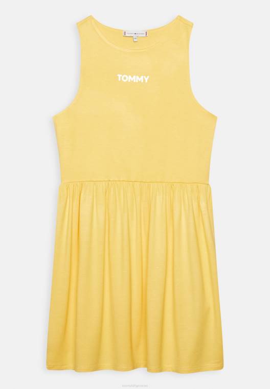 שמלת ג'רסי שמלת נייר כסף מטאלי NX205973 סוליי Tommy Hilfiger