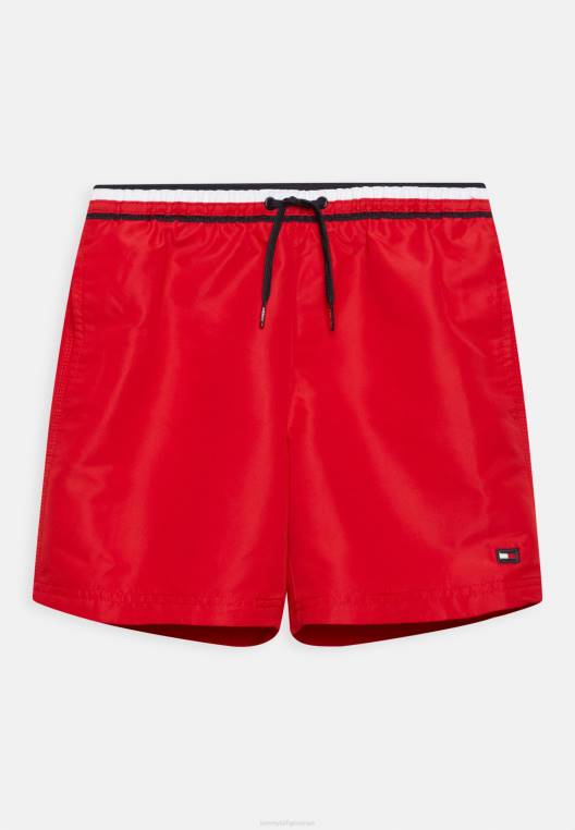 מכנסי שחייה עם שרוך בינוני NX205986 אדום ראשוני Tommy Hilfiger