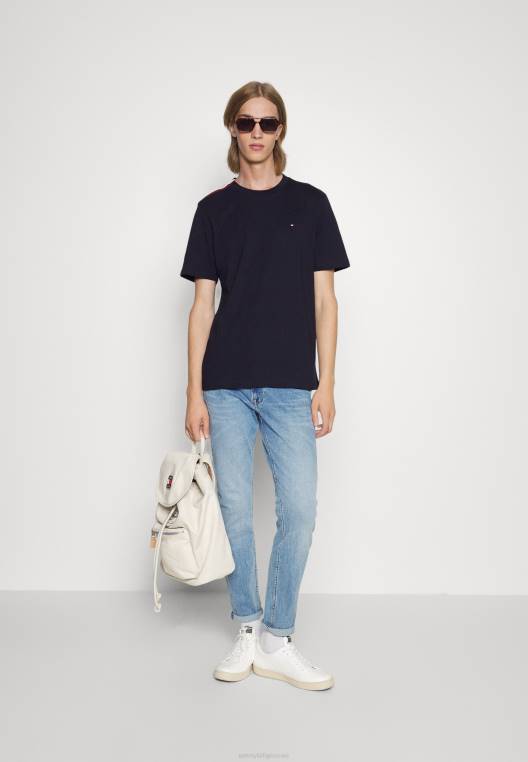 חולצת טי בהדפס פסים NX206008 שמיים מדבריים Tommy Hilfiger