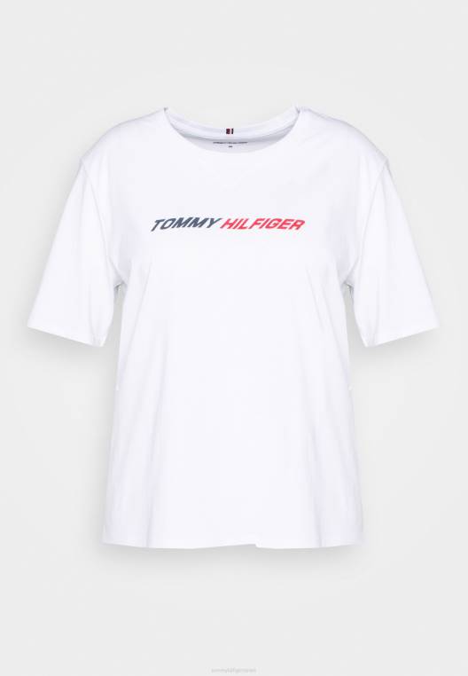 חולצת טריקו גרפית בהדפס טי NX206025 אופטי לבן Tommy Hilfiger