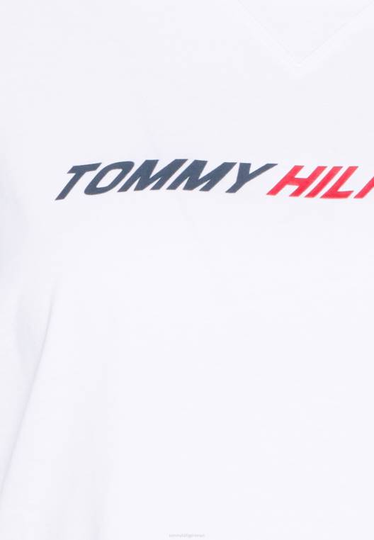 חולצת טריקו גרפית בהדפס טי NX206025 אופטי לבן Tommy Hilfiger
