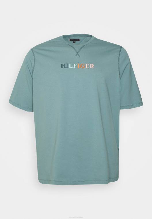 חולצת טריקו בהדפס טי עם תפר ניגודיות NX206040 כחול גבוה Tommy Hilfiger
