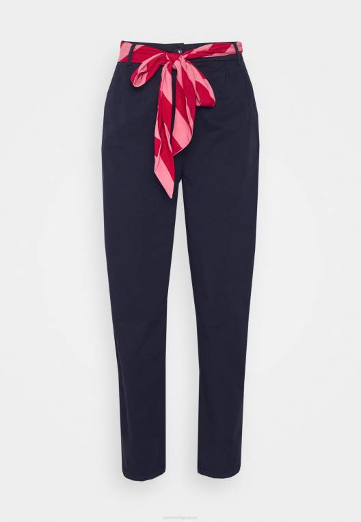 מכנסיים מחודדים עם צעיף קפלים NX206042 שמיים מדבריים Tommy Hilfiger