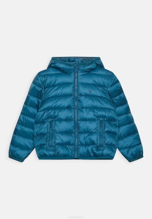 מעיל פוך עם קפוצ'ון עם סרט קווילט NX206104 בֶּנזִין Tommy Hilfiger
