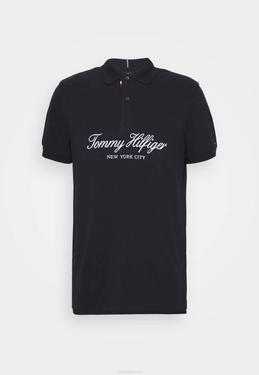 חולצת פולו ממותגת לוקס NX206125 שמיים מדבריים Tommy Hilfiger