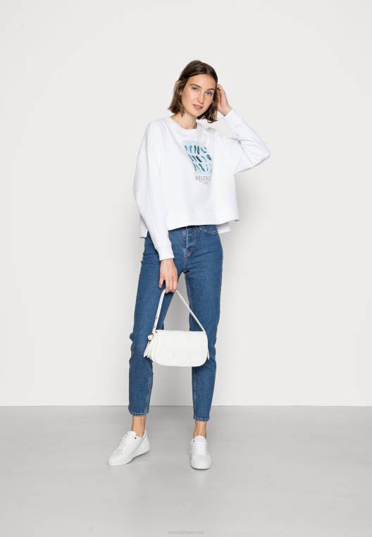 סווטשירט פתוח נוצה NX206138 לבן Tommy Hilfiger