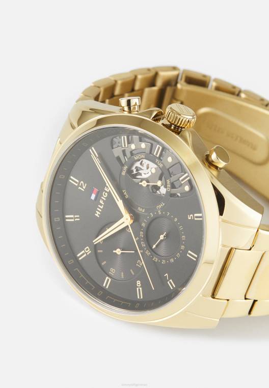 שעון כרונוגרף בייקר NX206144 בצבע זהב/שחור Tommy Hilfiger