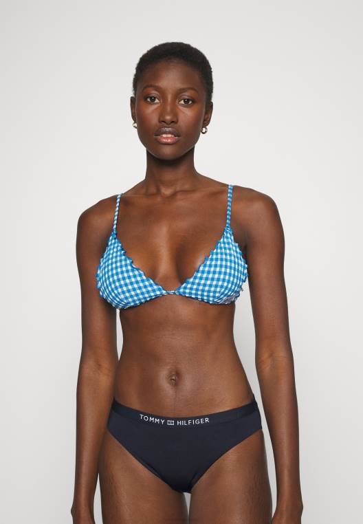 טופ ביקיני קבוע משולש NX206170 אי כחול/לבן Tommy Hilfiger