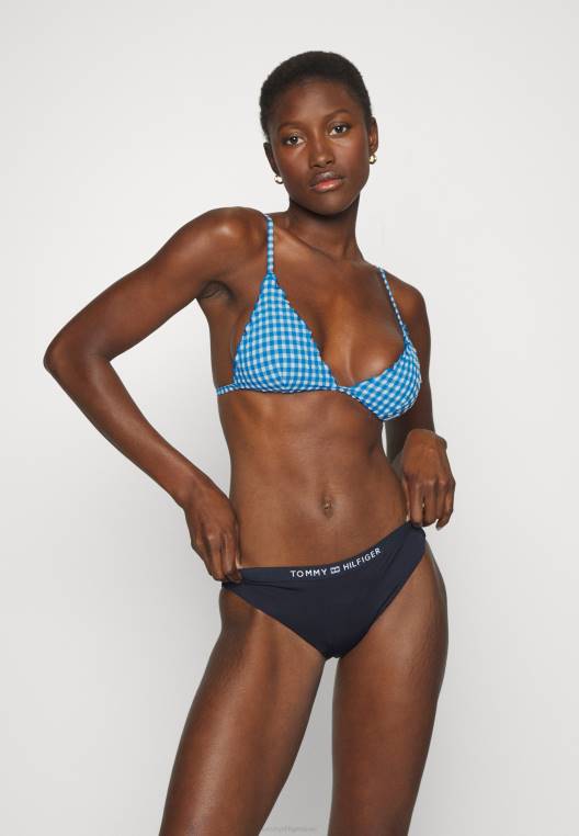 טופ ביקיני קבוע משולש NX206170 אי כחול/לבן Tommy Hilfiger