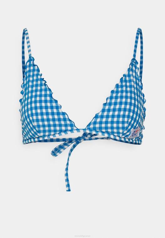 טופ ביקיני קבוע משולש NX206170 אי כחול/לבן Tommy Hilfiger