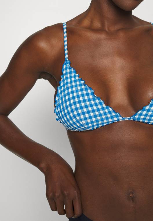 טופ ביקיני קבוע משולש NX206170 אי כחול/לבן Tommy Hilfiger