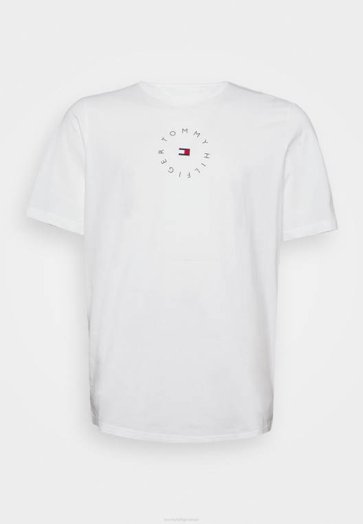 חולצת טריקו גרפית בהדפס טי עגול NX206174 לבן Tommy Hilfiger