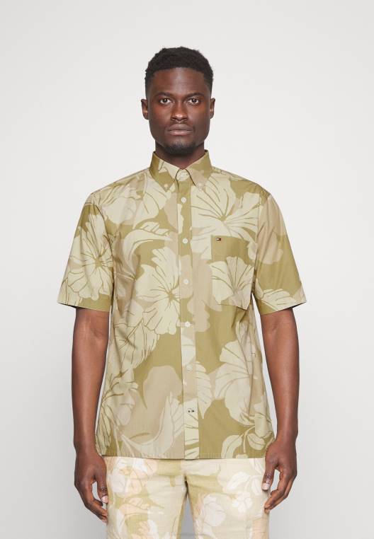 חולצת קמו פרחונית נינוחה NX206200 קלאסי בז'/מולטי Tommy Hilfiger