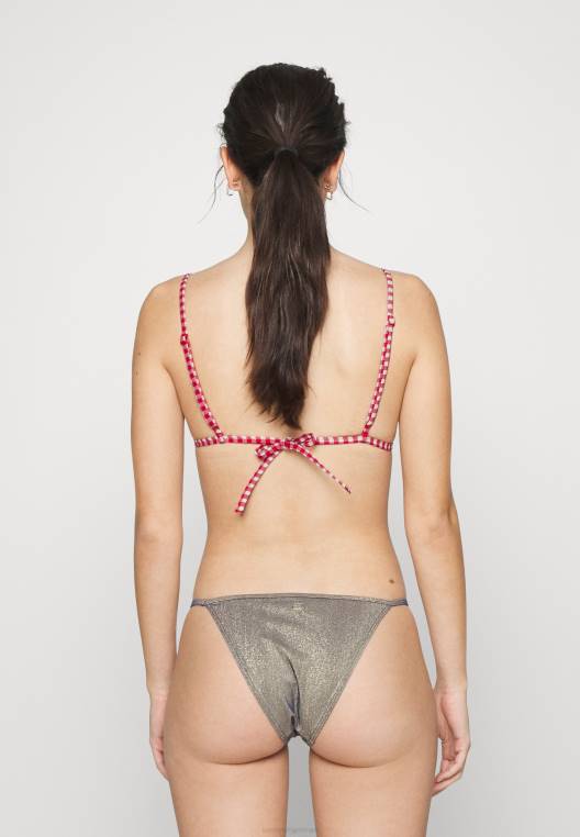 טופ ביקיני קבוע משולש NX206212 אדום/לבן ראשוני Tommy Hilfiger