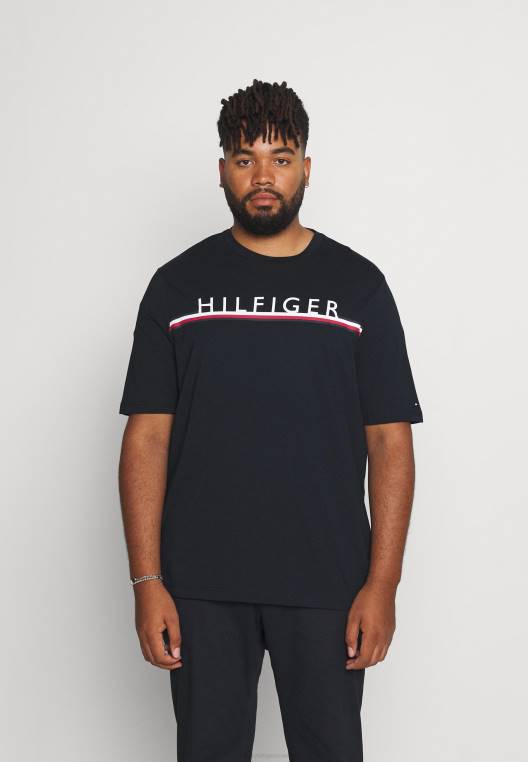 חולצת טריקו בהדפס פסים של קורפ NX206215 שמיים מדבריים Tommy Hilfiger