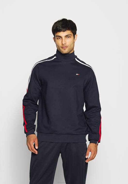 סווטשירט צללית צווארון מדומה לקצץ NX206226 שמיים מדבריים Tommy Hilfiger