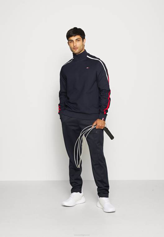 סווטשירט צללית צווארון מדומה לקצץ NX206226 שמיים מדבריים Tommy Hilfiger