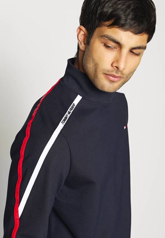 סווטשירט צללית צווארון מדומה לקצץ NX206226 שמיים מדבריים Tommy Hilfiger