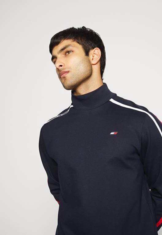 סווטשירט צללית צווארון מדומה לקצץ NX206226 שמיים מדבריים Tommy Hilfiger