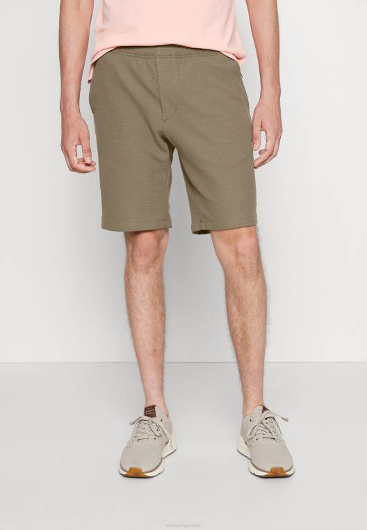 מכנס וופל קצר של הארלם NX206232 צבאי דהוי Tommy Hilfiger