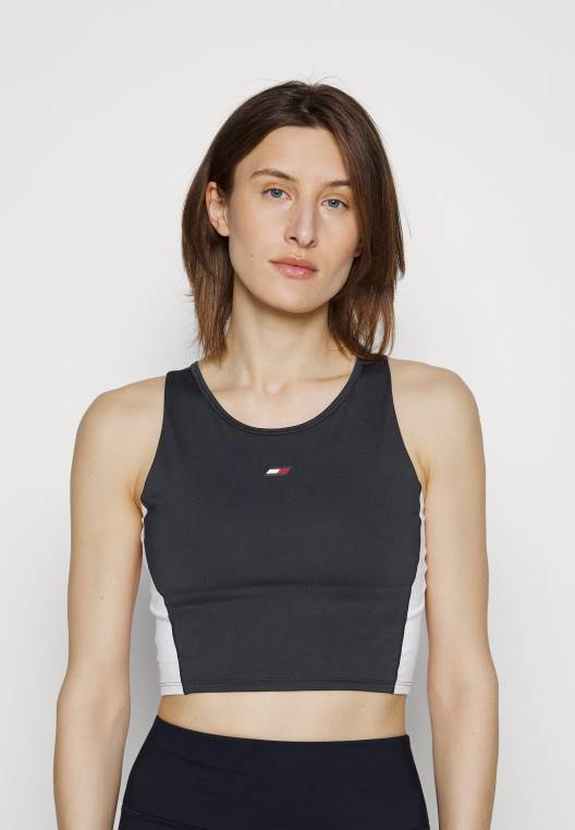 גופייה דקה בלוק צבעוני NX206244 שמיים מדבריים/אדום ראשוני Tommy Hilfiger