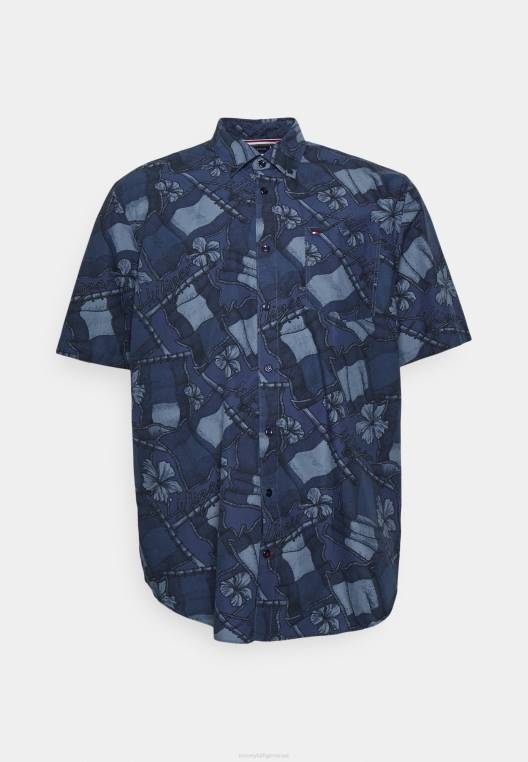 חולצת דגל גלית NX206260 שמיים מדבריים/רב Tommy Hilfiger