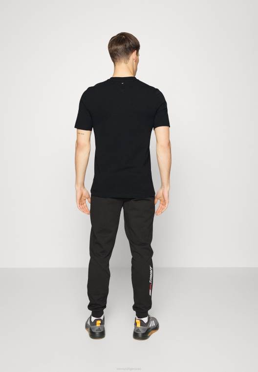 חיוניים חולצת טריקו בהדפס לוגו גדול NX206277 שָׁחוֹר Tommy Hilfiger